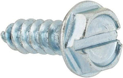 Value Collection - #7 Hex Washer Head Slotted Sheet Metal Screw - Steel, 1/2" Length Under Head, Grade 2 - Eagle Tool & Supply