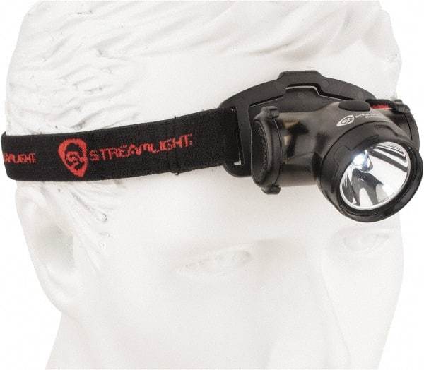 Streamlight - White LED Bulb, 50 Lumens, Hands-free Flashlight - Black Plastic Body, 2 AAA Alkaline Batteries Included - Eagle Tool & Supply
