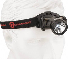 Streamlight - White LED Bulb, 50 Lumens, Hands-free Flashlight - Black Plastic Body, 2 AAA Alkaline Batteries Included - Eagle Tool & Supply