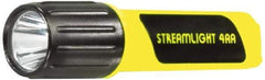 Streamlight - White LED Bulb, 100 Lumens, Industrial/Tactical Flashlight - Yellow Plastic Body, 4 AA Alkaline Batteries Included - Eagle Tool & Supply