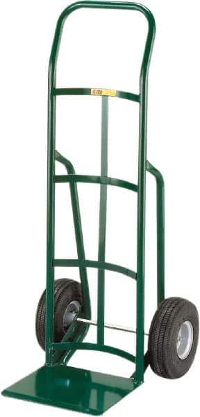 Little Giant - 800 Lb Capacity 47" OAH Hand Truck - 12 x 14" Base Plate, Continuous Handle, Steel, Full Pneumatic Wheels - Eagle Tool & Supply