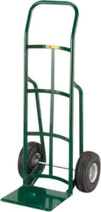 Little Giant - 800 Lb Capacity 47" OAH Hand Truck - 12 x 14" Base Plate, Continuous Handle, Steel, Full Pneumatic Wheels - Eagle Tool & Supply