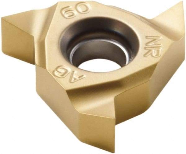 Seco - 16NR Internal Right Hand 14-8 Partial Profile 60° Laydown Threading Insert - Grade CP500, TiAlN/TiN Coated Carbide, 9.53mm Inscribed Circle - Eagle Tool & Supply
