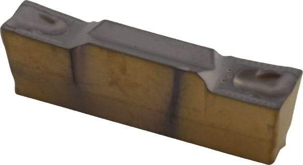 Iscar - 4002GRIP Y Grade IC808, 4mm Cutting Width Carbide Grooving Insert - 2.4mm Max Depth of Cut, Neutral, 0.2mm Corner Radius, TiAlN Finish - Eagle Tool & Supply