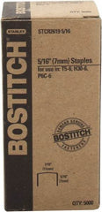 Stanley Bostitch - 1/4" Long x 7/16" Wide, 24 Gauge Crowned Construction Staple - Steel, Chisel Point - Eagle Tool & Supply