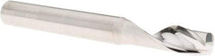 Kennametal - 0.315", 25mm LOC, 8mm Shank Diam, 75mm OAL, 1 Flute, Solid Carbide Square End Mill - Single End, Uncoated, Spiral Flute, 30° Helix, Centercutting, Right Hand Cut, Right Hand Flute, Series F1AA - Eagle Tool & Supply
