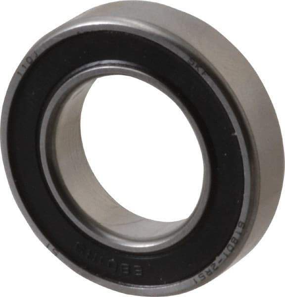 SKF - 12mm Bore Diam, 21mm OD, Double Seal Thin Section Radial Ball Bearing - 5mm Wide, 1 Row, Round Bore, 151 Lb Static Capacity, 321 Lb Dynamic Capacity - Eagle Tool & Supply