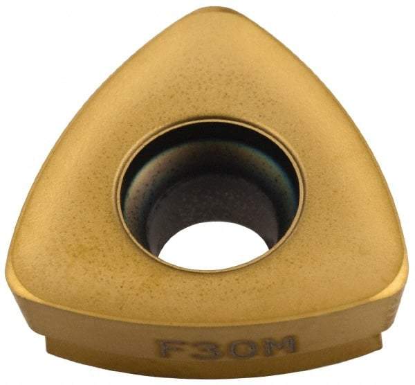 Seco - 218.19160 M08 Grade F30M Carbide Milling Insert - TiAlN/TiN Finish, 0.187" Thick, 0.44" Inscribed Circle, 0.047" Corner Radius - Eagle Tool & Supply