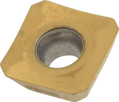 Seco - SEEX09T3 M05 Grade F40M Carbide Milling Insert - TiAlN/TiN Finish, 0.156" Thick, 3/8" Inscribed Circle - Eagle Tool & Supply