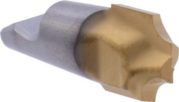 Seco - MM12 MD05 Grade T60M Carbide Concave Radius Milling Tip Insert - TiAlN/TiN Finish, 2 Flutes, 0.472" Cutting Diam, 0.417" Depth of Cut, 0.48" Extension, 0.118" Cnr Rad - Eagle Tool & Supply