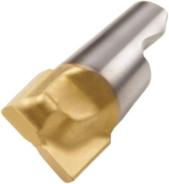 Seco - MM06 D02 Grade T60M Carbide Keyway Milling Tip Insert - TiAlN/TiN Finish, 2 Flutes, 0.228" Cutting Diam, 0.163" Depth of Cut, 0.2" Extension, 0.008" Cnr Rad - Eagle Tool & Supply