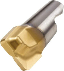 Seco - MM08 MD03 Grade F30M Carbide End Milling Tip Insert - 2 Flutes, 0.315" Cutting Diam, 0.216" Depth of Cut, 0.268" Extension, 0.016" Cnr Rad - Eagle Tool & Supply