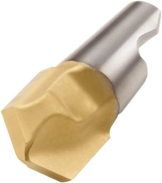 Seco - MM06 M02 Grade T60M Carbide Center Drill Milling Tip Insert - TiAlN/TiN Finish, 2 Flutes, 0.236" Cutting Diam, 1/16" Depth of Cut, 0.283" Extension - Eagle Tool & Supply