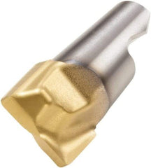 Seco - MM08 E03 Grade F30M Carbide End Milling Tip Insert - 2 Flutes, 0.315" Cutting Diam, 0.213" Depth of Cut, 0.264" Extension, 0.016" Cnr Rad - Eagle Tool & Supply