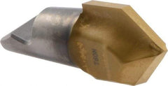 Seco - MM16 M06 Grade T60M Carbide Center Drill Milling Tip Insert - TiAlN/TiN Finish, 2 Flutes, 3/4" Cutting Diam, 0.378" Depth of Cut, 0.872" Extension, 0.421" Cnr Rad - Eagle Tool & Supply