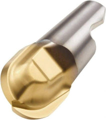 Seco - MM16 M03 Grade F15M Carbide End Milling Tip Insert - 2 Flutes, 0.63" Cutting Diam, 0.638" Depth of Cut, 0.724" Extension, 0.315" Cnr Rad - Eagle Tool & Supply