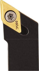 Seco - SDJC, Left Hand Cut, 93° Lead Angle, 1" Shank Height x 1" Shank Width, Neutral Rake Indexable Turning Toolholder - 6" OAL, DCMT 32.52 Insert Compatibility, Series Multi-Directional Turning (MDT) - Eagle Tool & Supply
