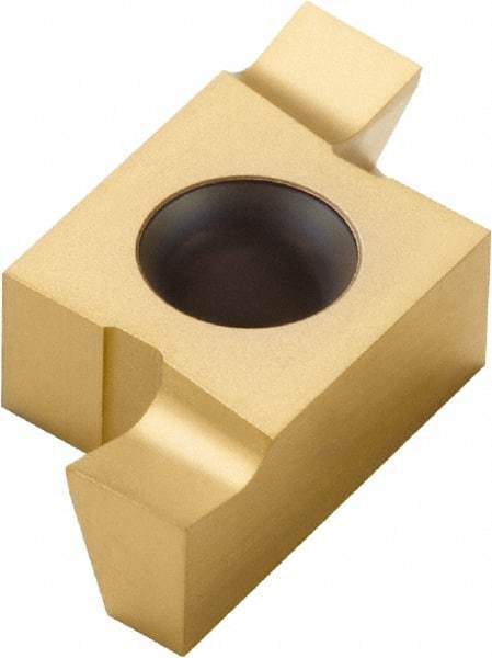 Seco - 144014EA FA Grade CP500, 4mm Cutting Width Carbide Grooving Insert - 4mm Max Depth of Cut, Left Hand, TiAlN/TiN Finish - Eagle Tool & Supply