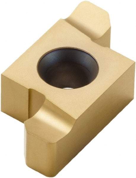 Seco - 101010ER Grade CP500, 2mm Cutting Width Carbide Grooving Insert - Right Hand, 0.5mm Corner Radius, TiAlN/TiN Finish - Eagle Tool & Supply