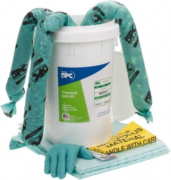 Brady SPC Sorbents - 6 Gal Capacity Hazardous Materials Spill Kit - 6.5 Gal Bucket - Eagle Tool & Supply