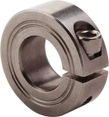 Climax Metal Products - 45mm Bore, Stainless Steel, One Piece Clamp Collar - 2-7/8" Outside Diam - Eagle Tool & Supply