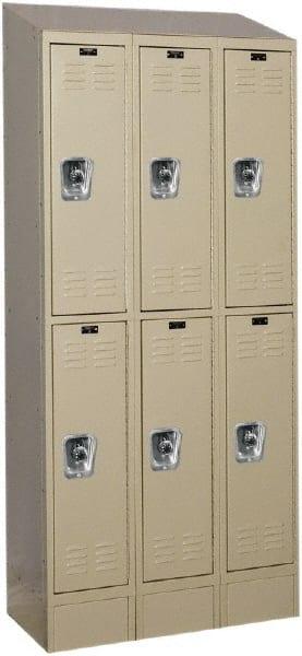 Hallowell - 6 Door, 2 Tier, Ready-Built Wardrobe & Box Lockers - Eagle Tool & Supply