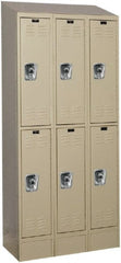 Hallowell - 6 Door, 2 Tier, Ready-Built Wardrobe & Box Lockers - Eagle Tool & Supply