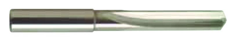 8.7mm Dia. - Carbide Straight Flute 4XD Drill-120Â° Point-Coolant-Bright - Eagle Tool & Supply