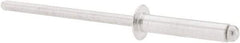 RivetKing - Size 48 Dome Head Aluminum Open End Blind Rivet - Aluminum Mandrel, 0.376" to 1/2" Grip, 1/4" Head Diam, 0.129" to 0.133" Hole Diam, 0.65" Length Under Head, 1/8" Body Diam - Eagle Tool & Supply