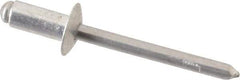 RivetKing - Size 64 Dome Head Aluminum Open End Blind Rivet - Aluminum Mandrel, 0.188" to 1/4" Grip, 3/8" Head Diam, 0.192" to 0.198" Hole Diam, 0.45" Length Under Head, 3/16" Body Diam - Eagle Tool & Supply