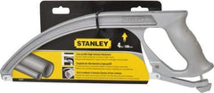 Stanley - 12" Hacksaw - 4" Throat Depth, Ergonomically Design D-Style Handle - Eagle Tool & Supply
