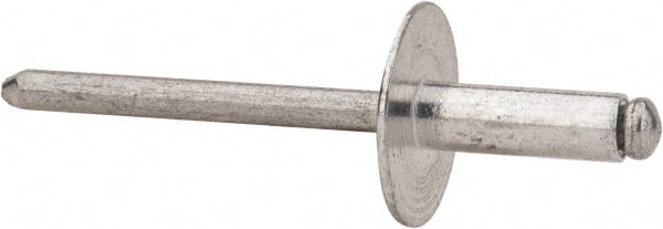 RivetKing - Size 66 Large Flange Dome Head Aluminum Open End Blind Rivet - Eagle Tool & Supply