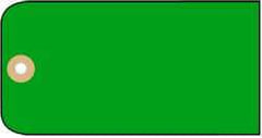 NMC - 2-1/8" High x 4-1/4" Long, Safety & Facility Blank Tag - 1 Side, Green Cardstock - Eagle Tool & Supply