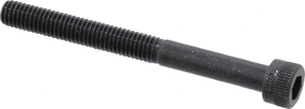 Made in USA - #10-32 UNF Hex Socket Drive, Socket Cap Screw - Alloy Steel, Black Oxide Finish, Partially Threaded, 2" Length Under Head - Eagle Tool & Supply