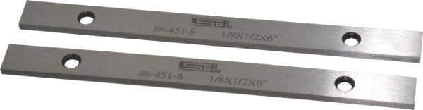 SPI - 6" Long x 1/2" High x 1/8" Thick, Steel Parallel - Sold as Matched Pair - Eagle Tool & Supply