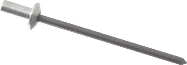 RivetKing - Size 41 Dome Head Aluminum Closed End Sealing Blind Rivet - Steel Mandrel, 0.02" to 0.063" Grip, 1/4" Head Diam, 0.129" to 0.133" Hole Diam, 0.297" Length Under Head, 1/8" Body Diam - Eagle Tool & Supply