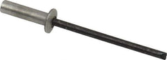 RivetKing - Size 44 Dome Head Aluminum Closed End Sealing Blind Rivet - Steel Mandrel, 0.188" to 1/4" Grip, 1/4" Head Diam, 0.129" to 0.133" Hole Diam, 0.485" Length Under Head, 1/8" Body Diam - Eagle Tool & Supply