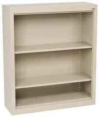 Sandusky Atlantic - 2 Shelf, 42" High x 36" Wide Bookcase - 12" Deep, Steel, Putty - Eagle Tool & Supply