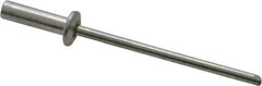 RivetKing - Size 44 Dome Head Aluminum Closed End Sealing Blind Rivet - Aluminum Mandrel, 0.188" to 1/4" Grip, 1/4" Head Diam, 0.129" to 0.133" Hole Diam, 0.485" Length Under Head, 1/8" Body Diam - Eagle Tool & Supply