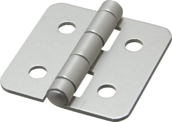 80/20 Inc. - 2" Long x 2" Wide x 0.078" Thick, Aluminum Door Hinge - Aluminum - Eagle Tool & Supply