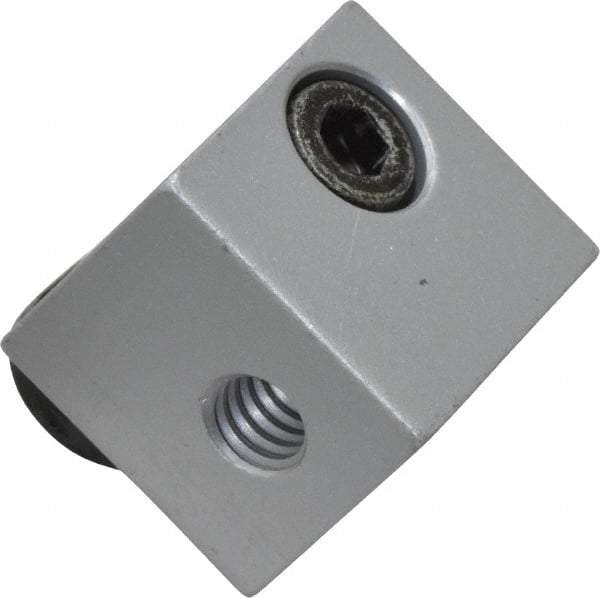 80/20 Inc. - 3/4" Wide, 0.7" High, Open Shelving Panel Mount Block - Aluminum, 0.812" Deep, Use with Series 10 - Eagle Tool & Supply
