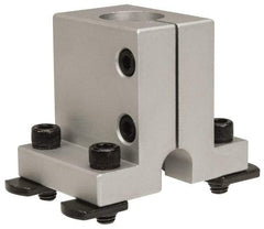 80/20 Inc. - 3 Inch Wide x 2-1/2 Inch High x 2-1/8 Inch Deep Single Shaft Stanchion Base - 1.004 Inch Hole x 0.328 Inch Bolt Hole Diameter - Eagle Tool & Supply