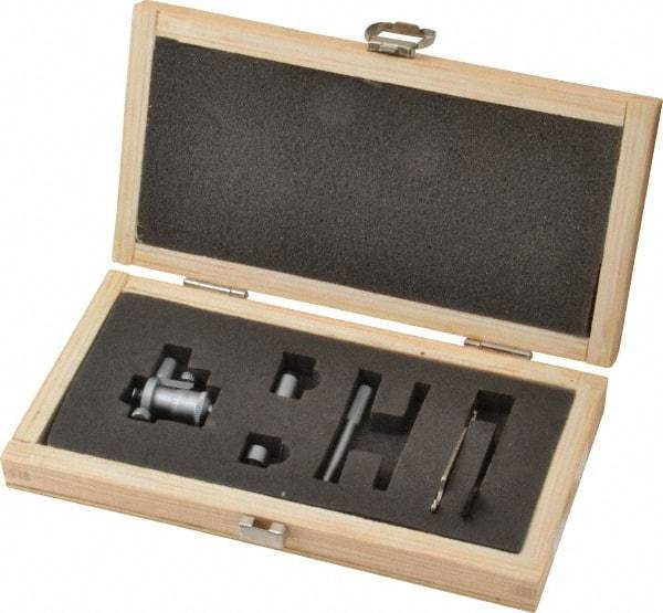 SPI - 1 to 2", Mechanical, Interchangeable Rod Micrometer - 0.001 Inch Graduation, Accurate Up to 0.0004 Inch, 0.248 Inch Rod Diameter, 1/4 Inch Travel, 2 Rods, NIST Traceability Certification Included - Eagle Tool & Supply