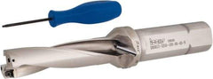 Iscar - 3-1/4" Max Drill Depth, 4xD, 13/16" Diam, Indexable Insert Drill - 1" Shank Diam, Whistle Notch Shank - Eagle Tool & Supply
