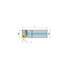 Indexable Square-Shoulder End Mill:  C491.32.R.0409A63250,  32.0000'' Shank Dia,  Cylindrical Shank Uses  4,  Normal Pressure,  250.00 mm OAL