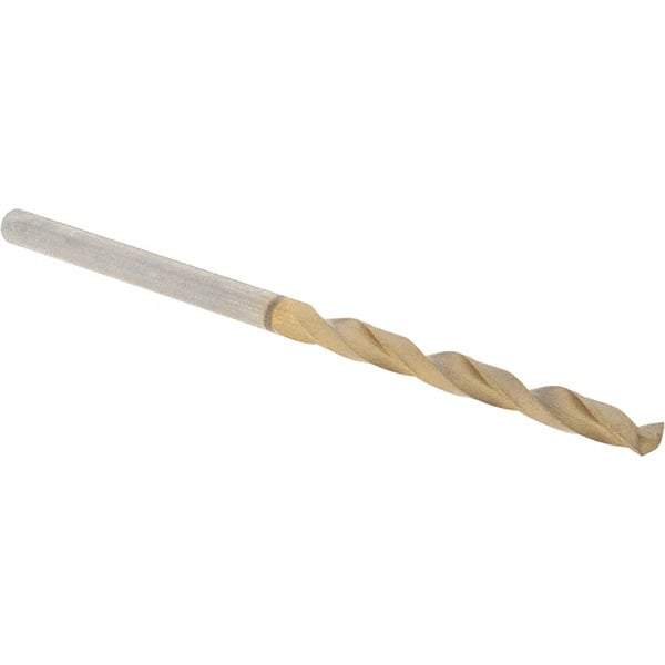 Guhring - #39 118° High Speed Steel Jobber Drill - TiN Finish, Right Hand Cut, Spiral Flute, Straight Shank, 57mm OAL, Standard Point - Eagle Tool & Supply