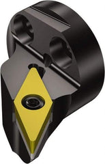 Sandvik Coromant - Right Hand Cut, Size 32, VBMT 160408 Insert Compatiblity, Internal Modular Turning & Profiling Cutting Unit Head - 22mm Ctr to Cutting Edge, 34mm Head Length, Through Coolant, Series CoroTurn 107 - Eagle Tool & Supply