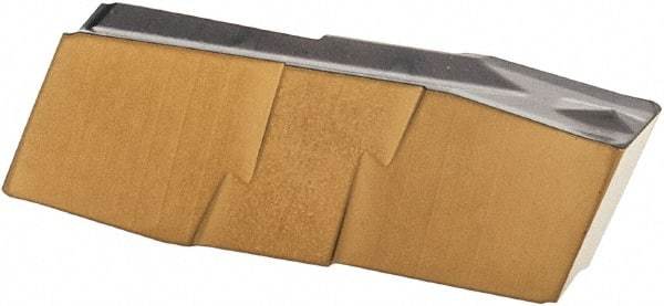 Iscar - 318020GIP Grade IC830, 3.18mm Cutting Width Carbide Grooving Insert - 13mm Max Depth of Cut, Neutral, 0.2mm Corner Radius, TiAlN Finish - Eagle Tool & Supply