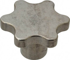 Made in USA - 3" Head Diam, 6 Point Scalloped Knob - Steel - Eagle Tool & Supply
