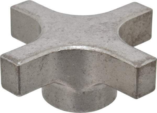 Made in USA - 3" Head Diam, 4 Point Lobed Knob - Steel - Eagle Tool & Supply